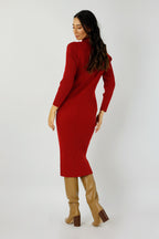 Red Cable Knit Dress - SALE