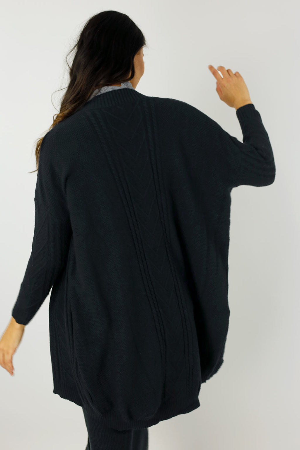 Black Cable Cardi - FINAL SALE