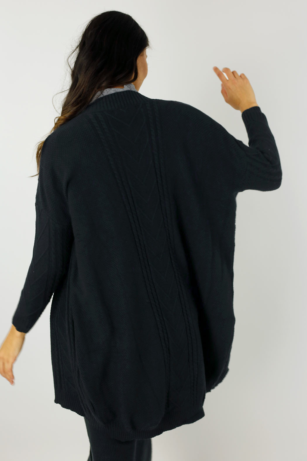 Black Cable Cardi - FINAL SALE