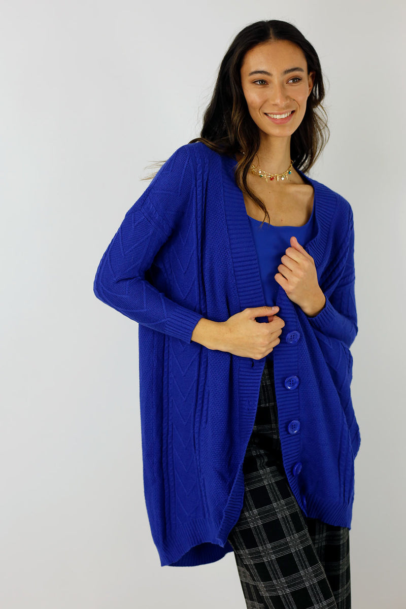 Cobalt Cable Cardi - FINAL SALE