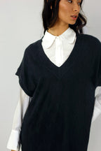 Black Woolly Vest - FINAL SALE