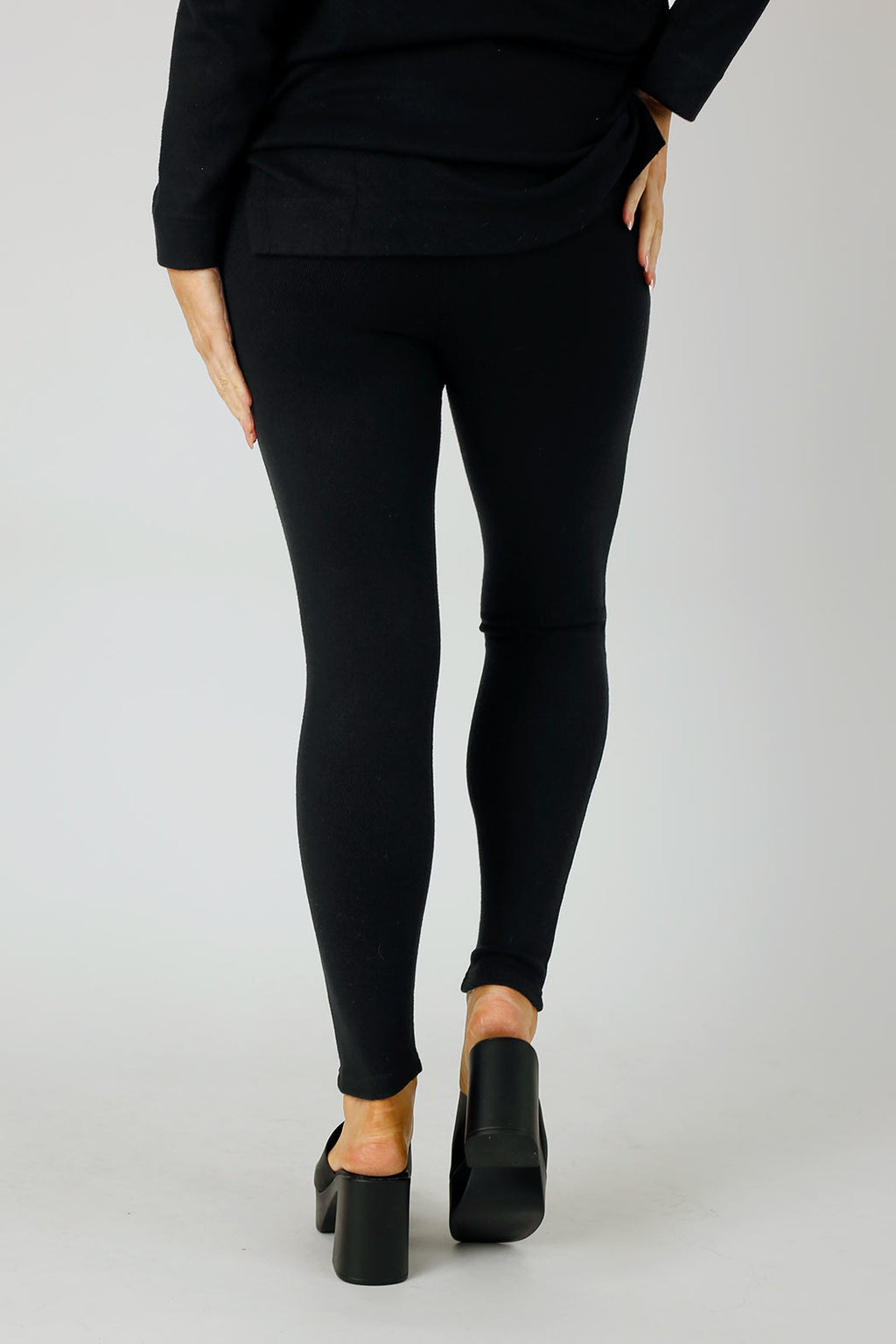 Black Rib Legging - FINAL SALE