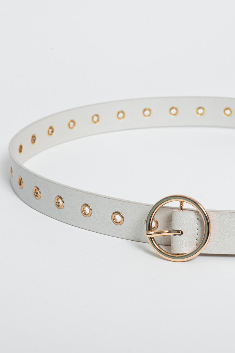 Ivory Eyelet Belt