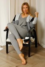 Grey Rib Legging - FINAL SALE