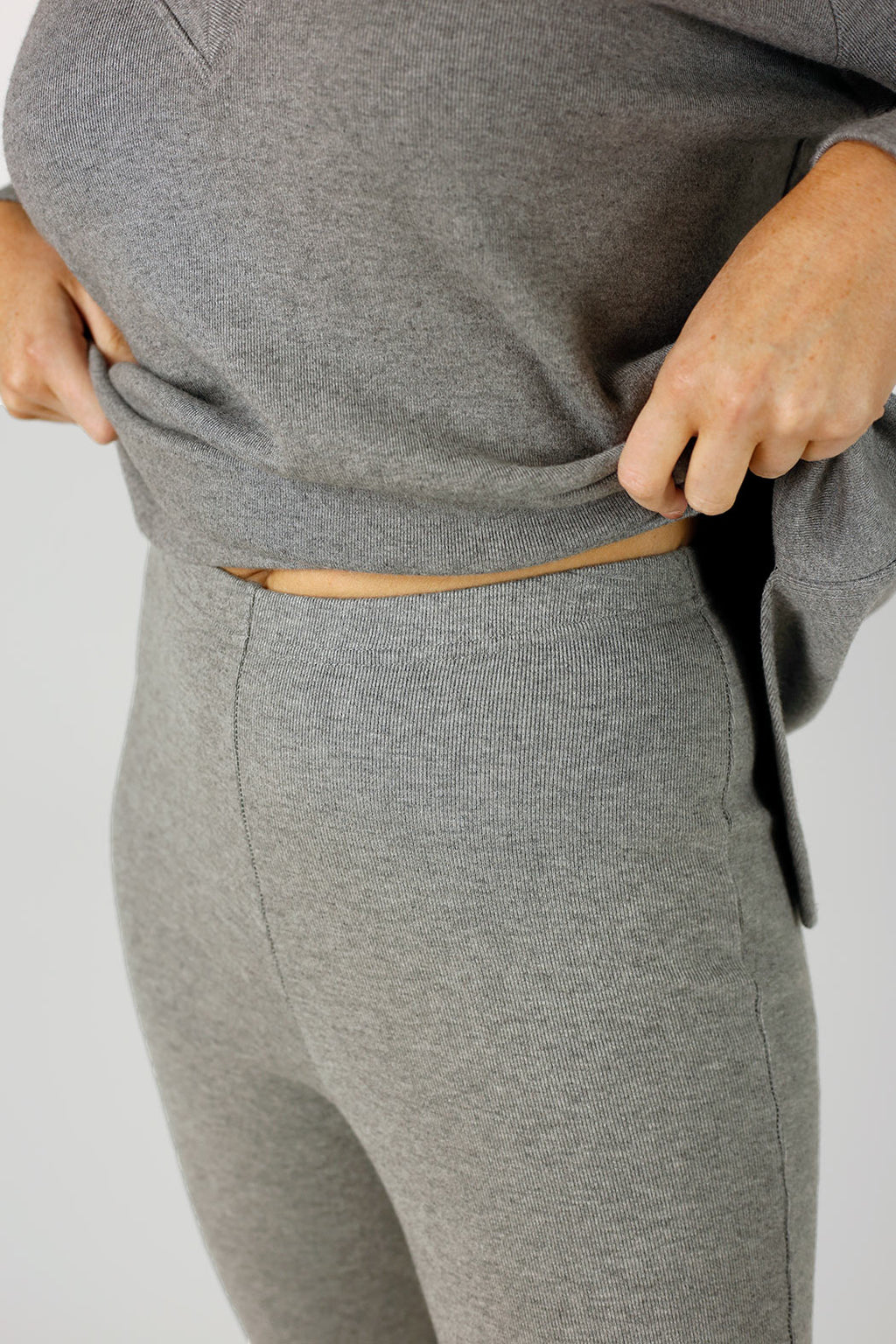 Grey Rib Legging - FINAL SALE