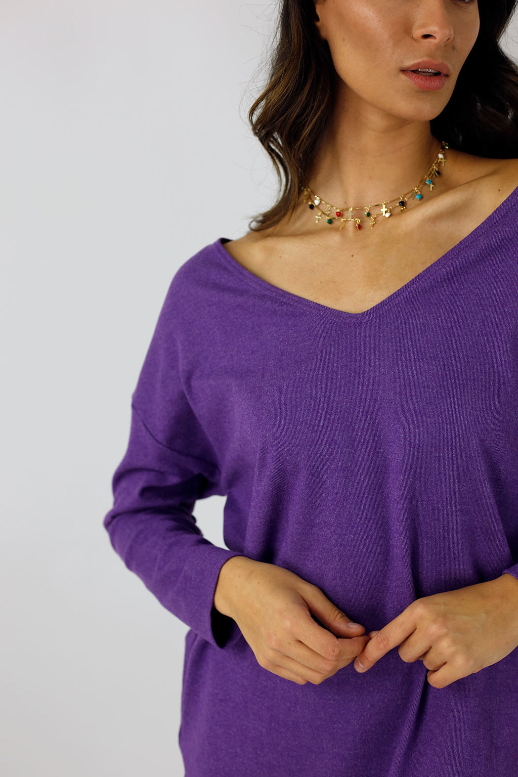 Purple Lush Slouch Jumper - FINAL SALE