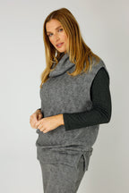 Grey Cosy Cowl Vest - FINAL SALE