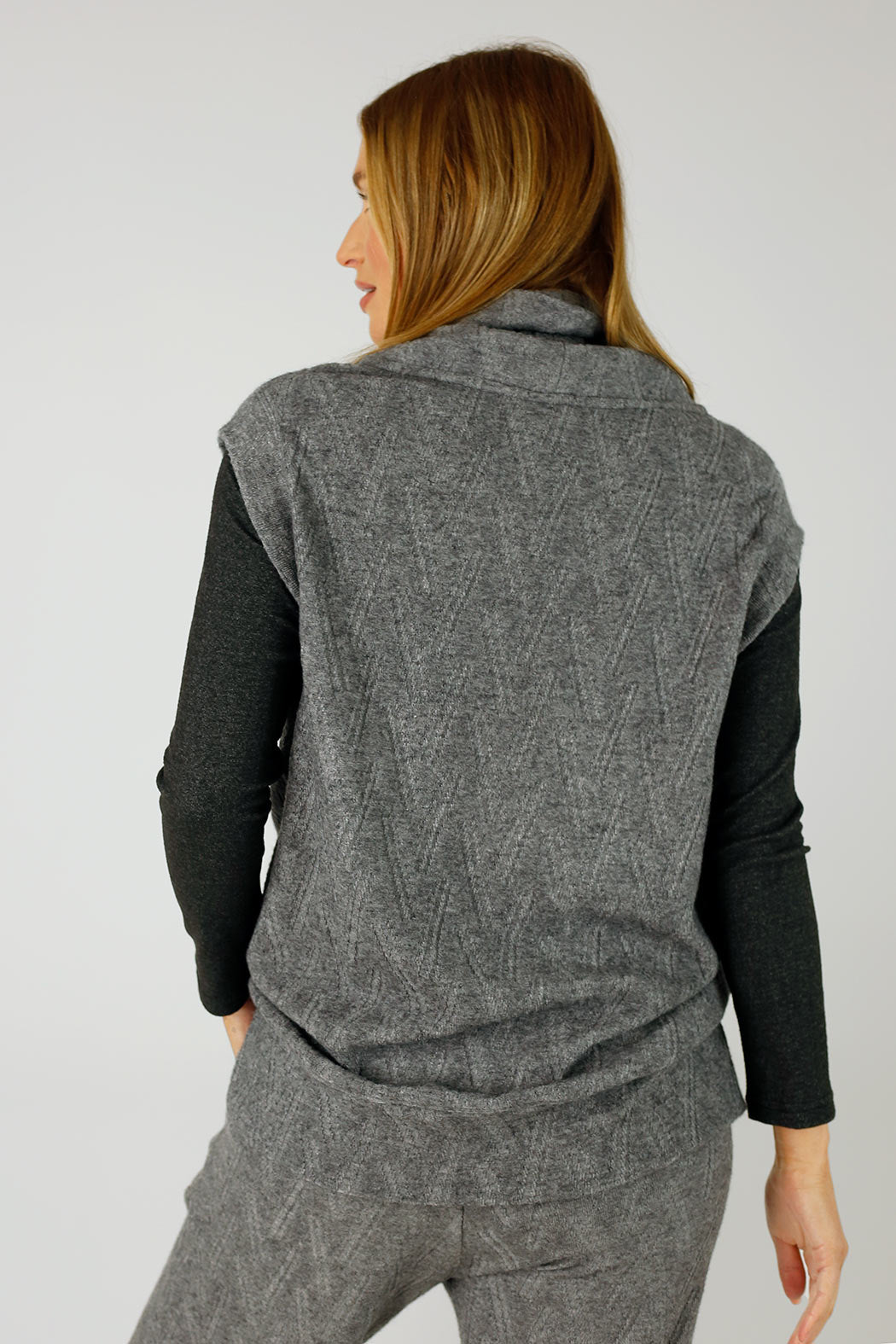 Grey Cosy Cowl Vest - FINAL SALE