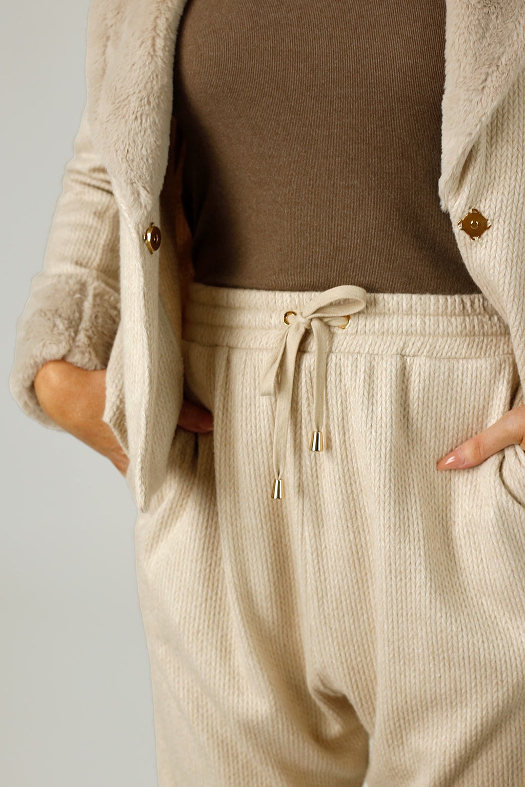 Oatmeal Cable Lounge Pant - FINAL SALE