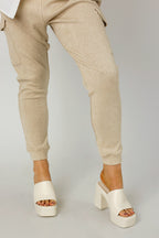 Oatmeal Cargo Lounge Pant - FINAL SALE