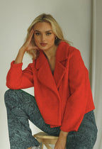 Red Soft Crop Jacket - SALE