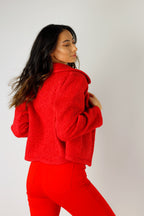 Red Soft Crop Jacket - SALE