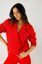 Red Soft Crop Jacket - SALE