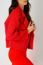 Red Soft Crop Jacket - SALE