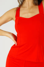 Red Ponte Bustier Cami - FINAL SALE