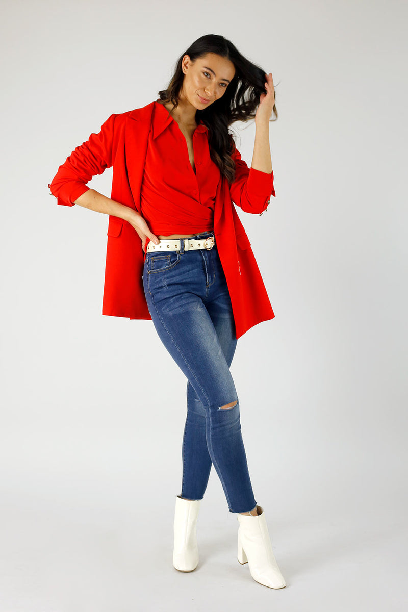 Red Soft Touch Zhoush Shirt - FINAL SALE