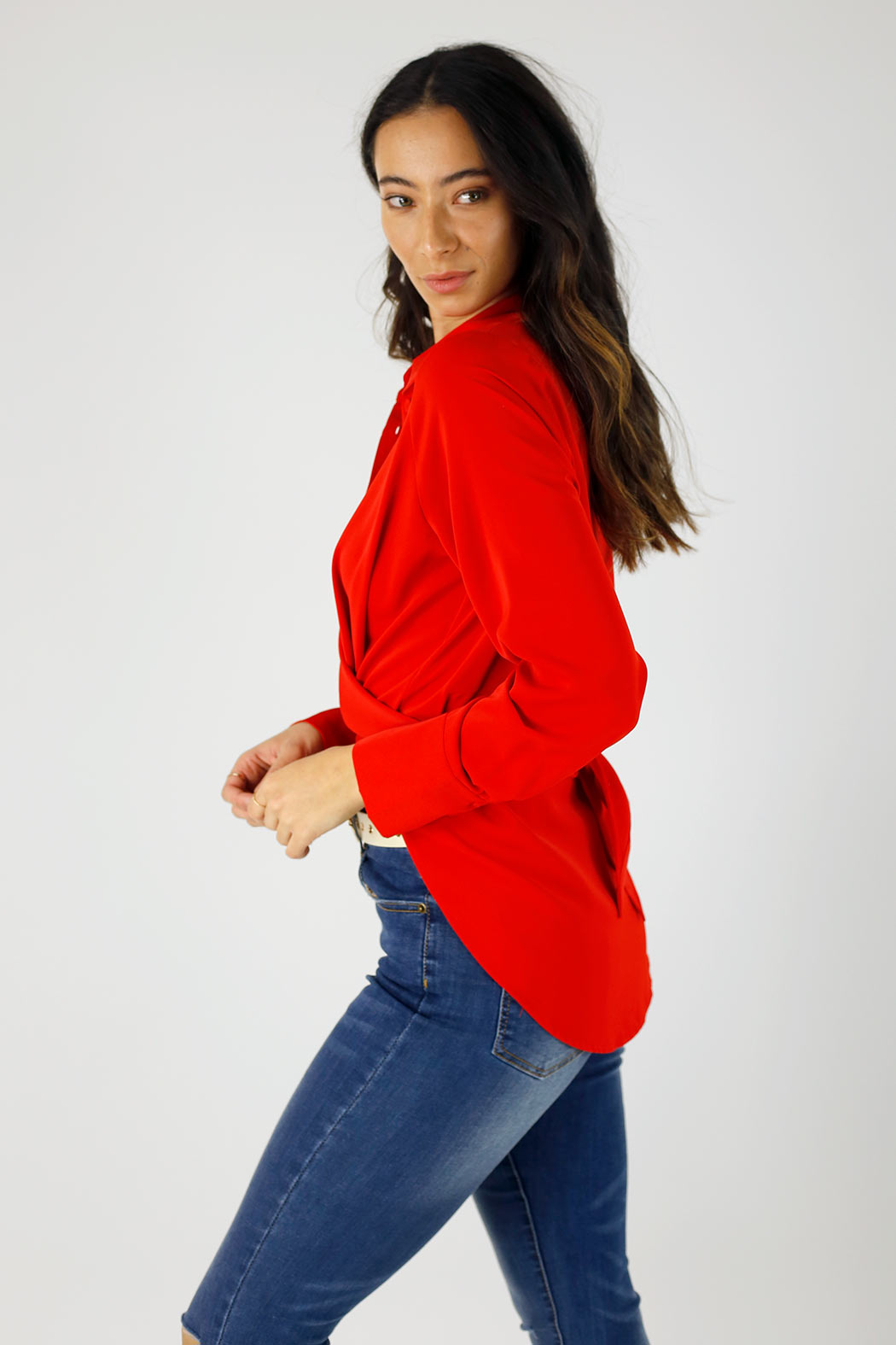 Red Soft Touch Zhoush Shirt - FINAL SALE
