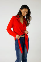 Red Soft Touch Zhoush Shirt - FINAL SALE