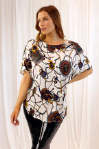 White Bridle Silky Slip-On Tee - SALE
