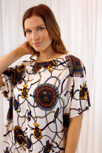 White Bridle Silky Slip-On Tee - SALE