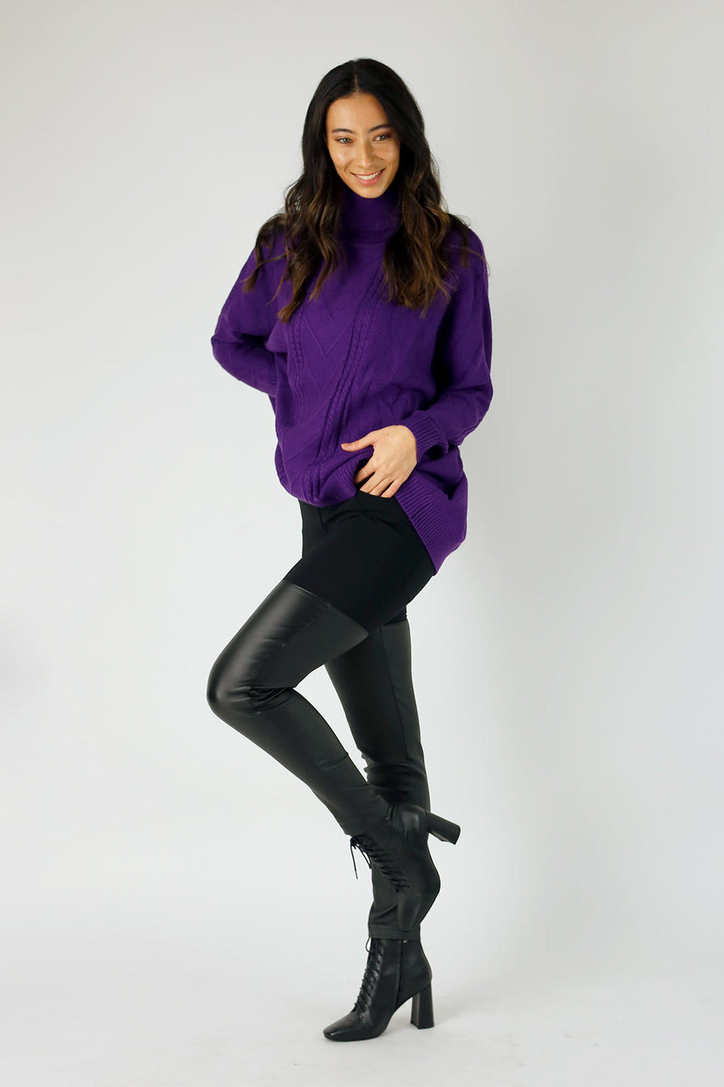 Black Over The Knee Pant - FINAL SALE