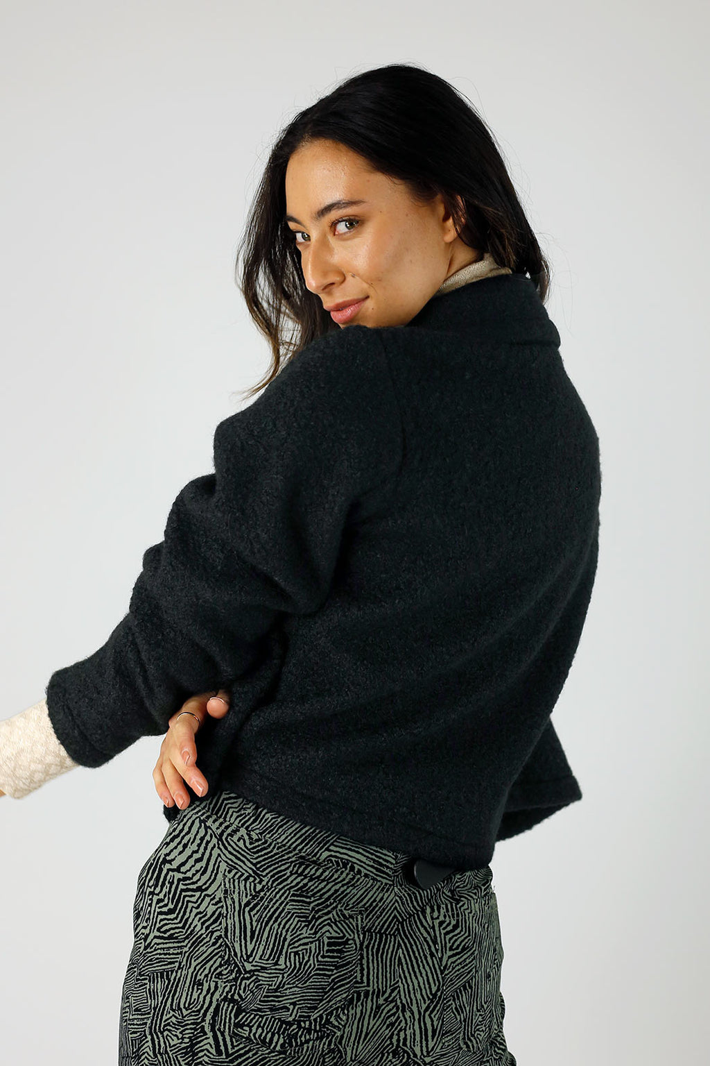 Black Soft Crop Jacket - FINAL SALE