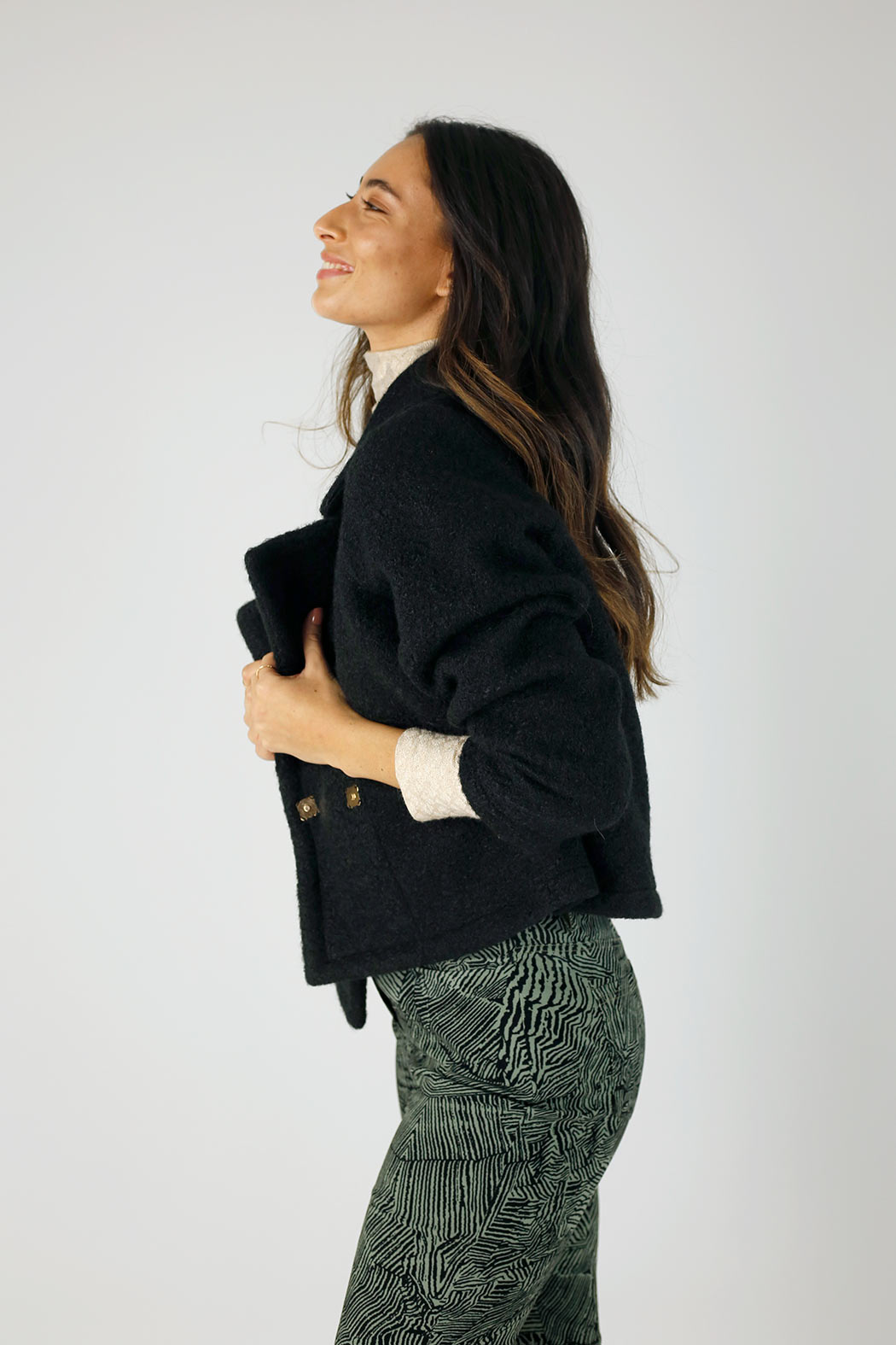 Black Soft Crop Jacket - FINAL SALE