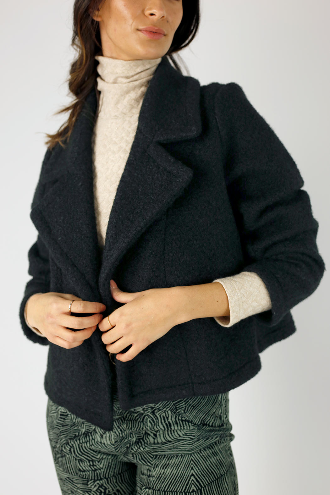 Black Soft Crop Jacket - FINAL SALE