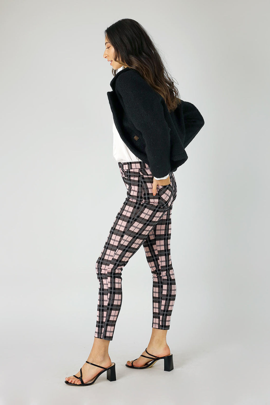 Pink Check Slim Leg Pant - FINAL SALE
