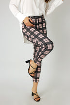 Pink Check Slim Leg Pant - FINAL SALE