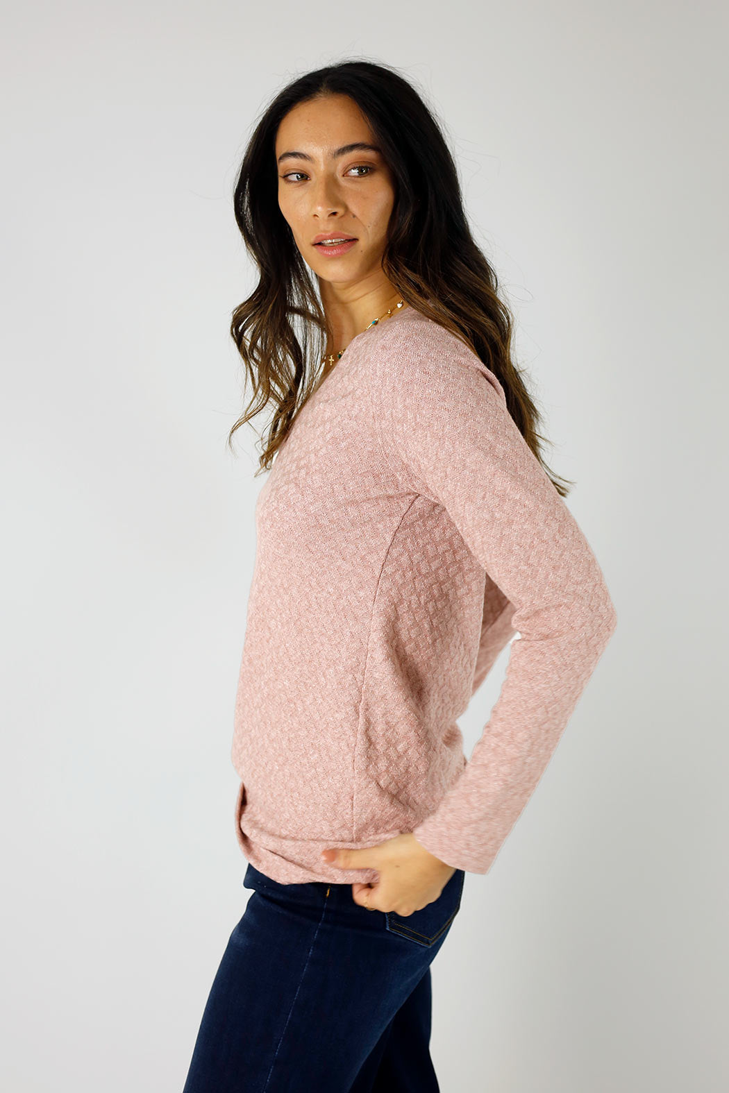 Pink Sparkle V-Neck Top - SALE