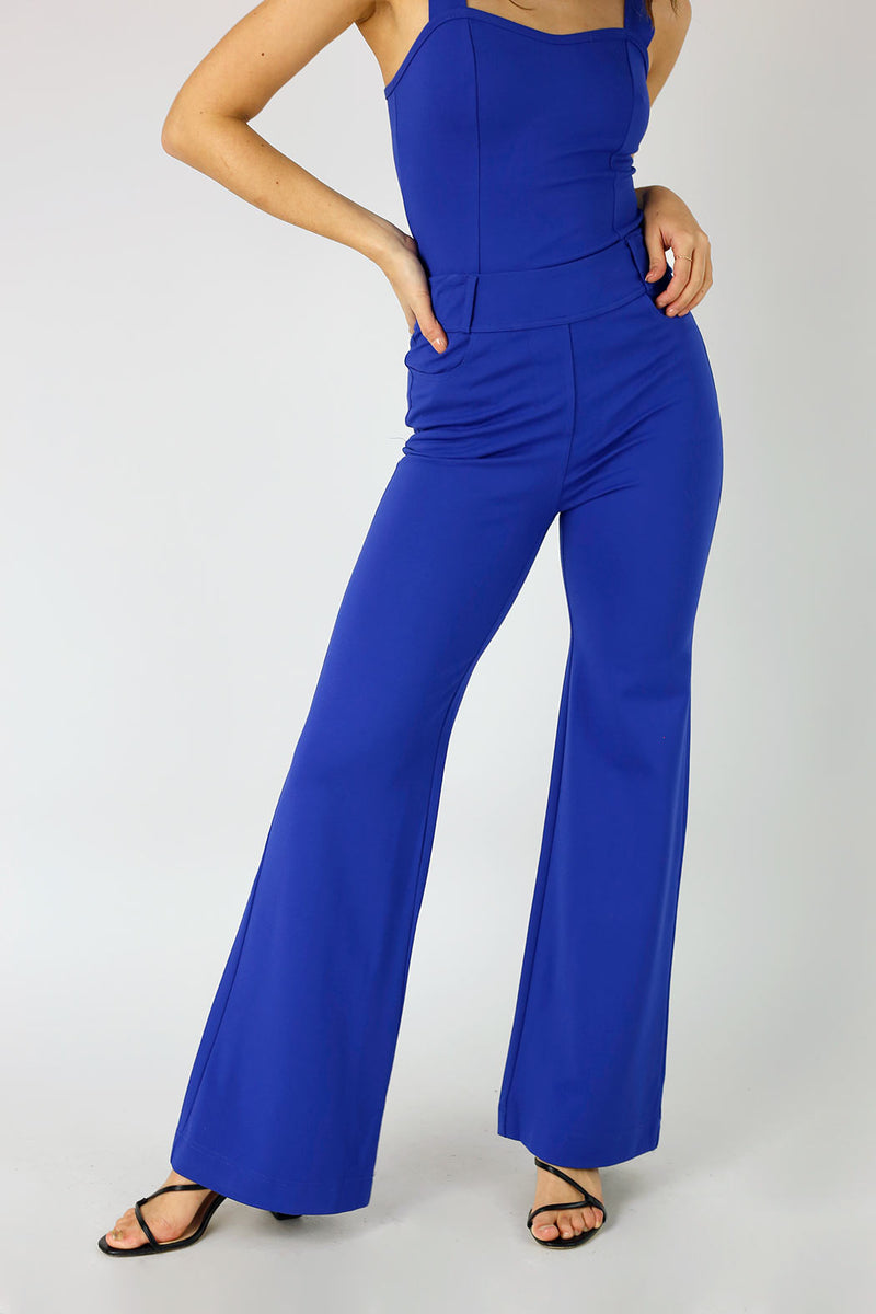 Cobalt Ponte Wide Leg Flare - SALE