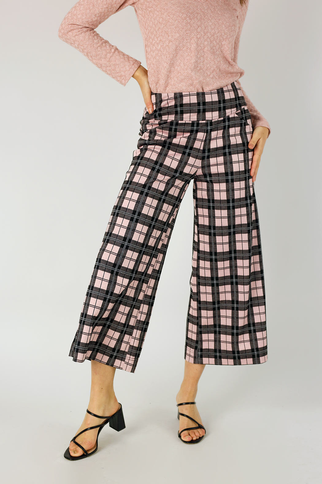 Pink Check Jet Culotte - FINAL SALE