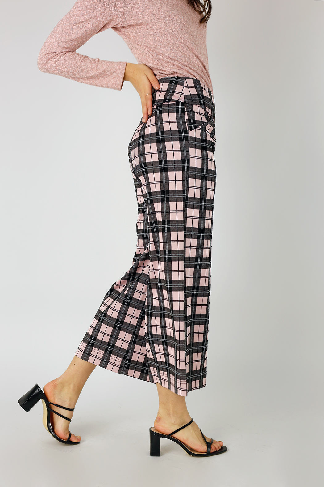 Pink Check Jet Culotte - FINAL SALE