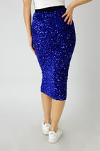 Cobalt Sequin Skirt - SALE