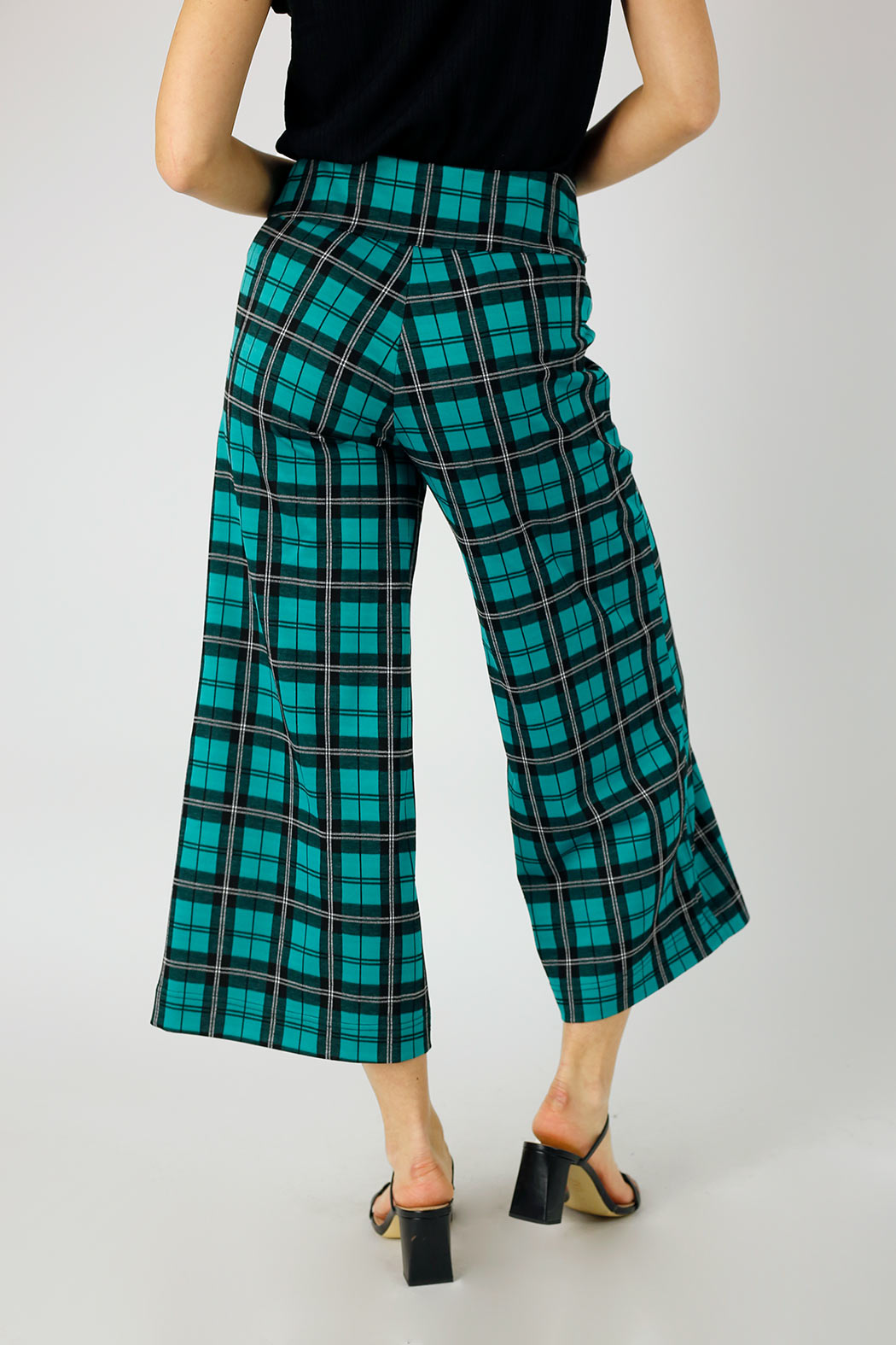 Green Check Jet Culotte - FINAL SALE