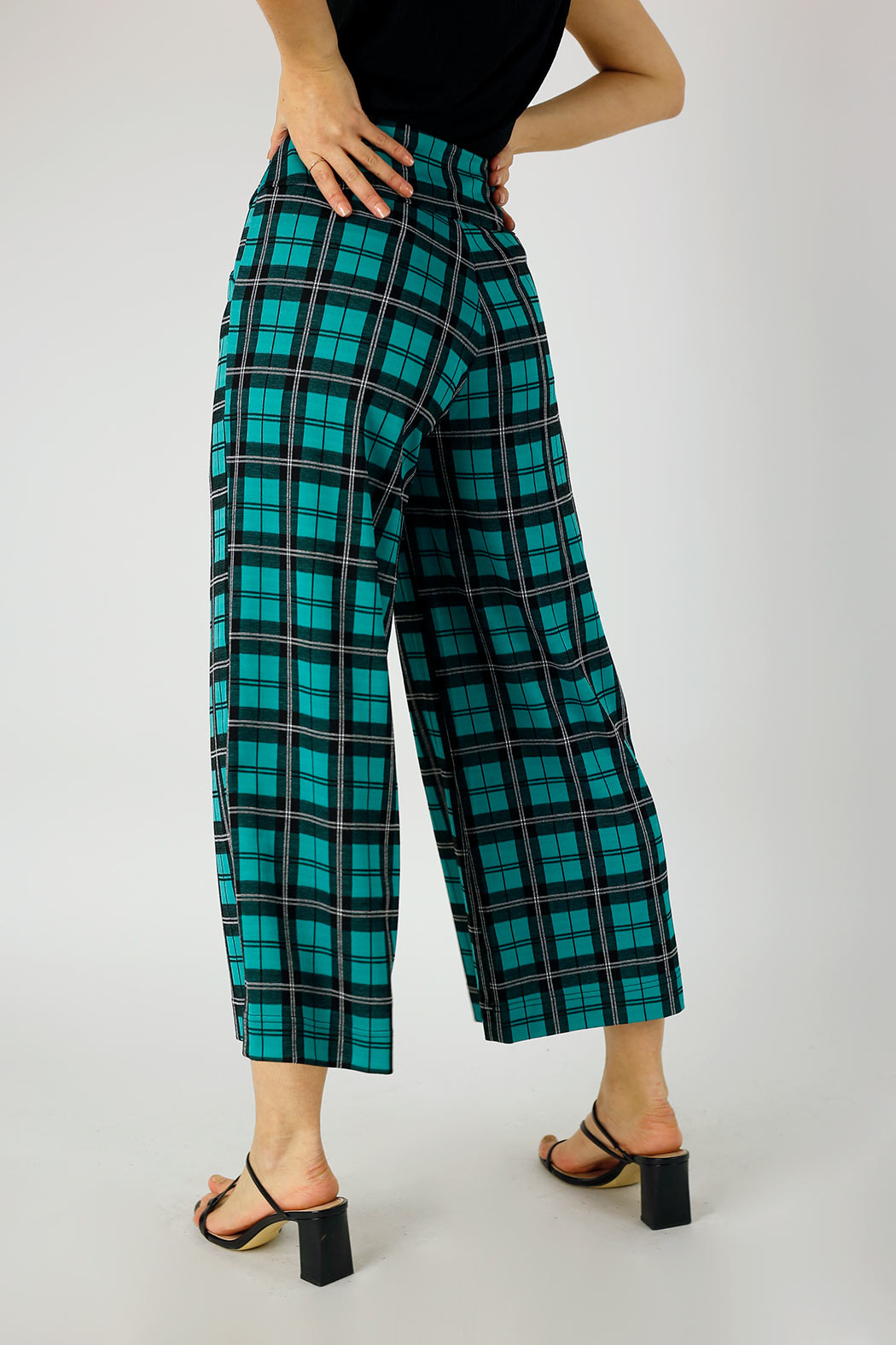 Green Check Jet Culotte - FINAL SALE