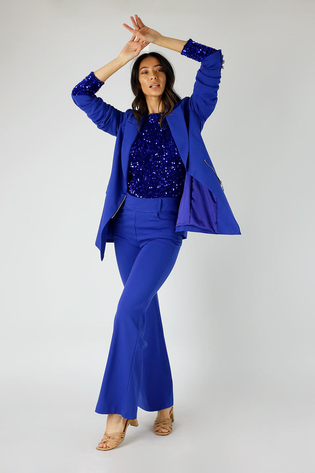 Cobalt Sequin Crew Top - FINAL SALE