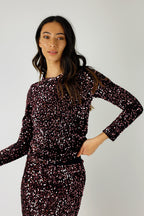 Pink Sequin Crew Top - FINAL SALE