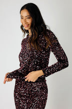 Pink Sequin Crew Top - FINAL SALE