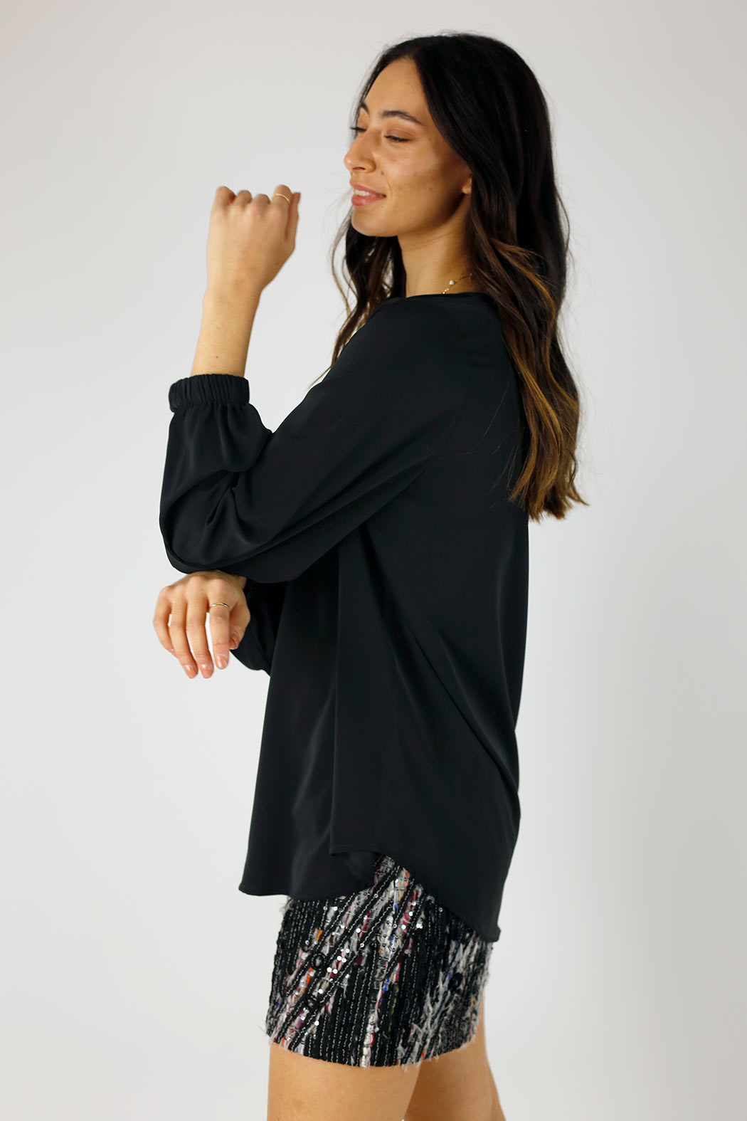 Black Soft Touch Audrey Blouse - SALE