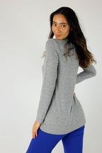 Grey Sparkle V Neck Top - SALE