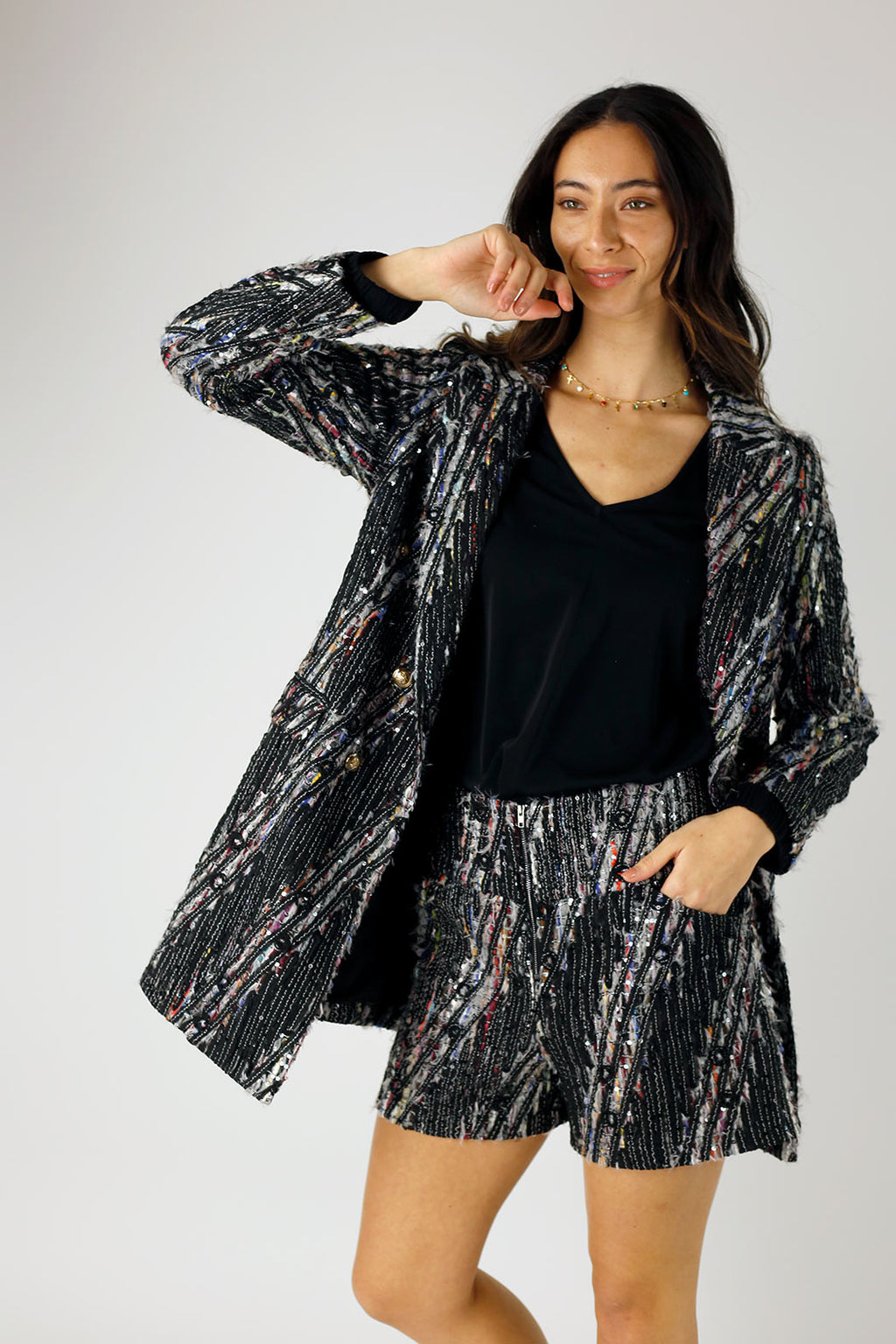 Black Applique Blazer