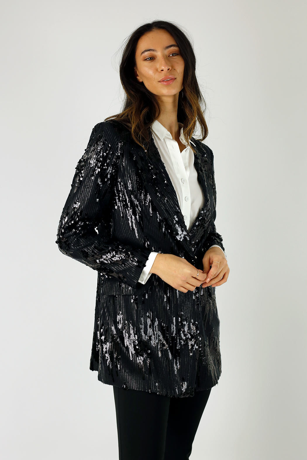 Black Sequin Blazer