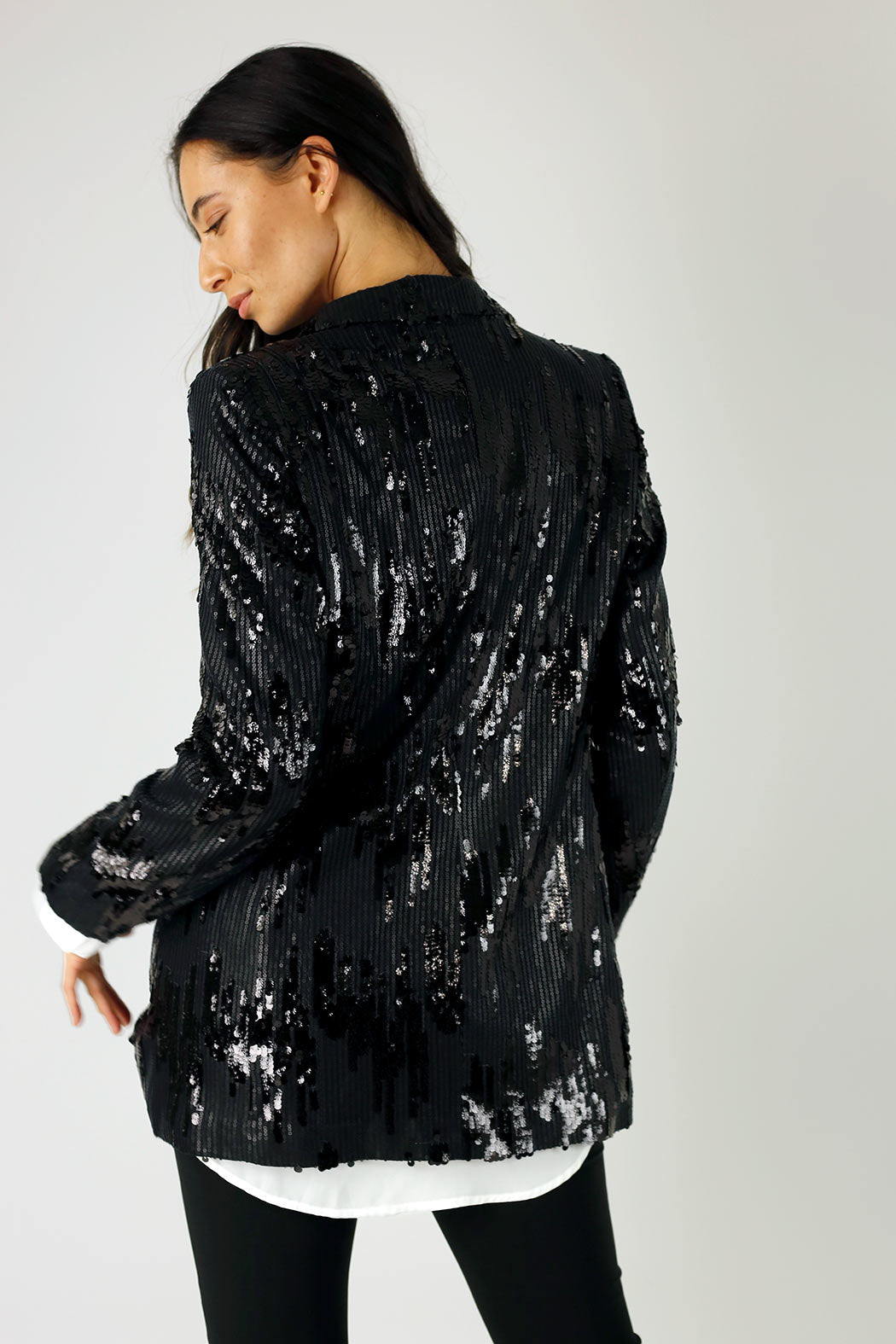 Black Sequin Blazer