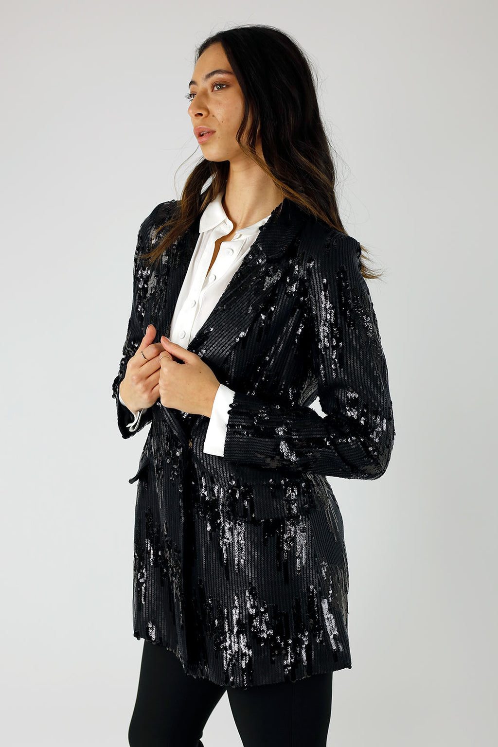 Black Sequin Blazer