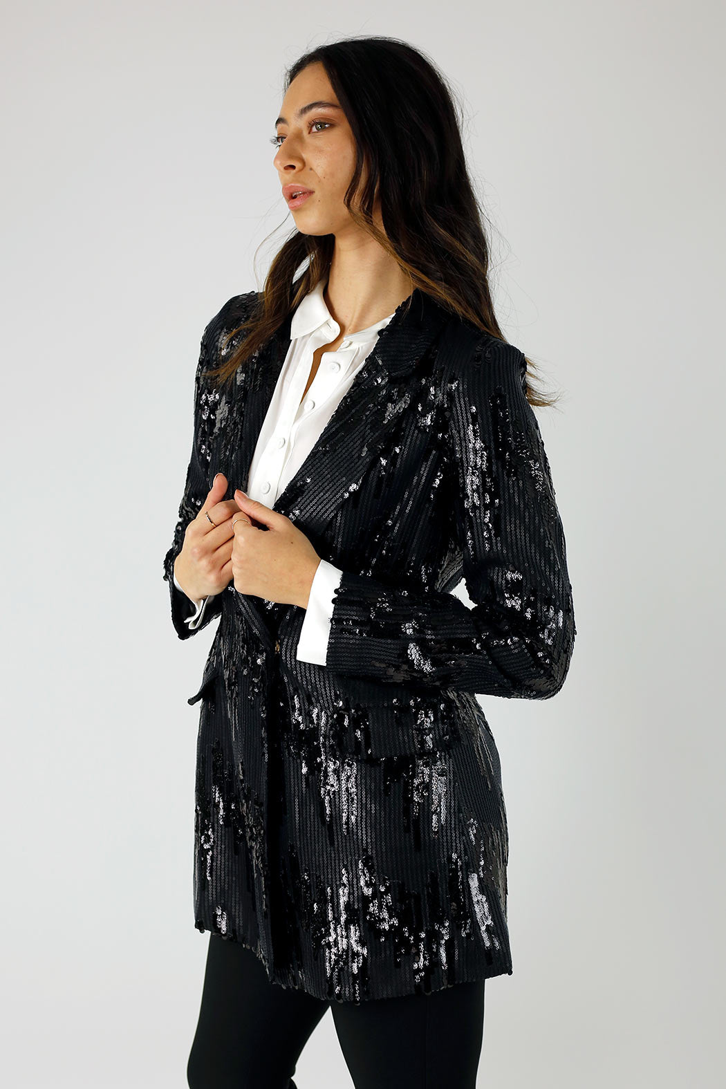 Black Sequin Blazer