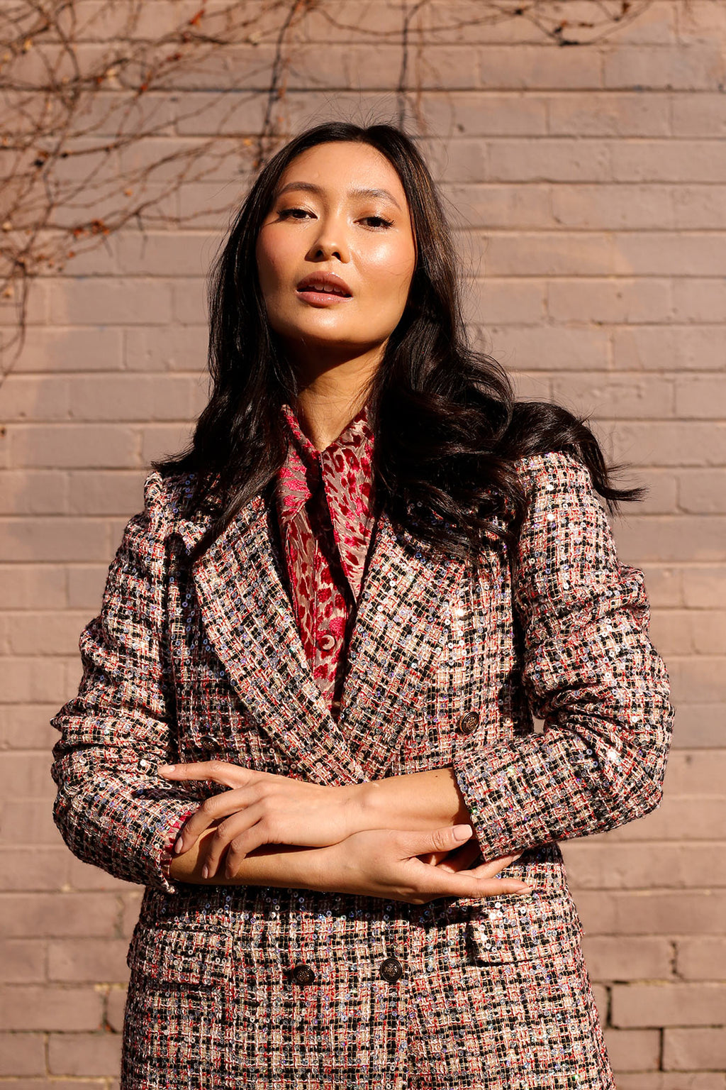 Red Applique Blazer - FINAL SALE