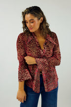Red Animal Print Jane Shirt