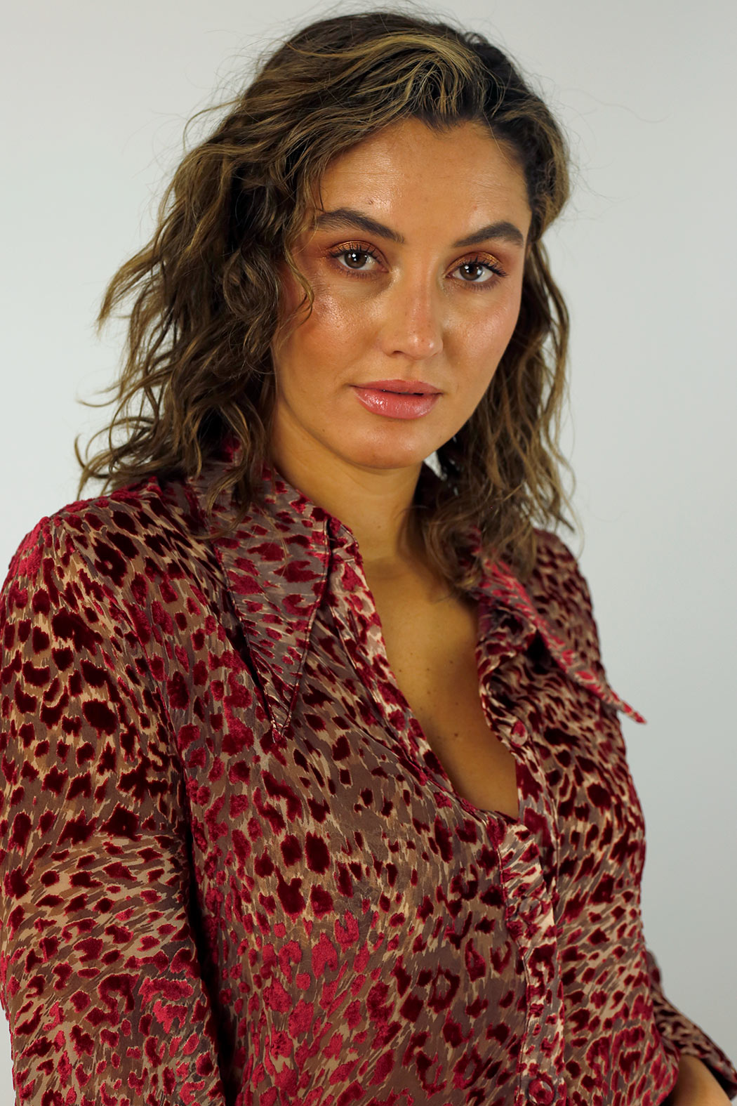 Red Animal Print Jane Shirt